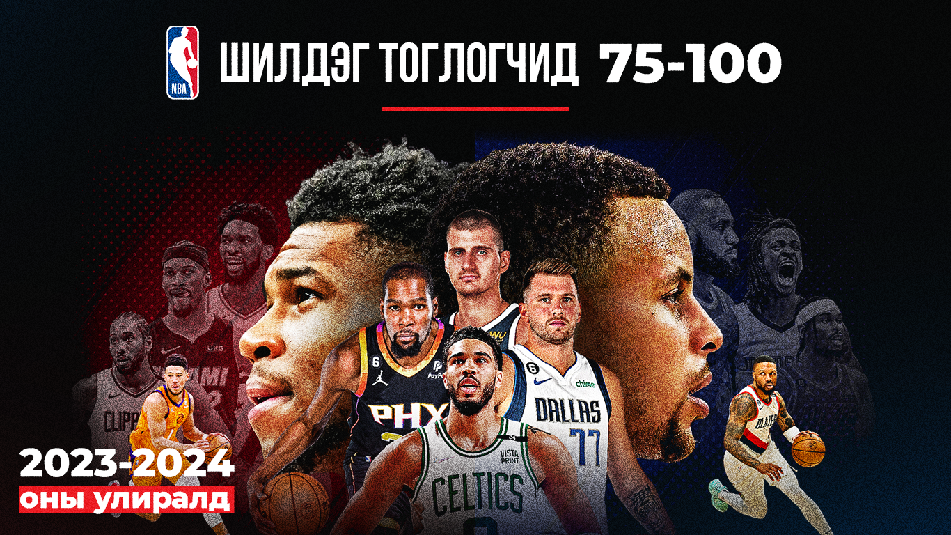 NBA-ийн шинэ улирлын шилдэг 100 тоглогчийг цувралаар хүргэж байна