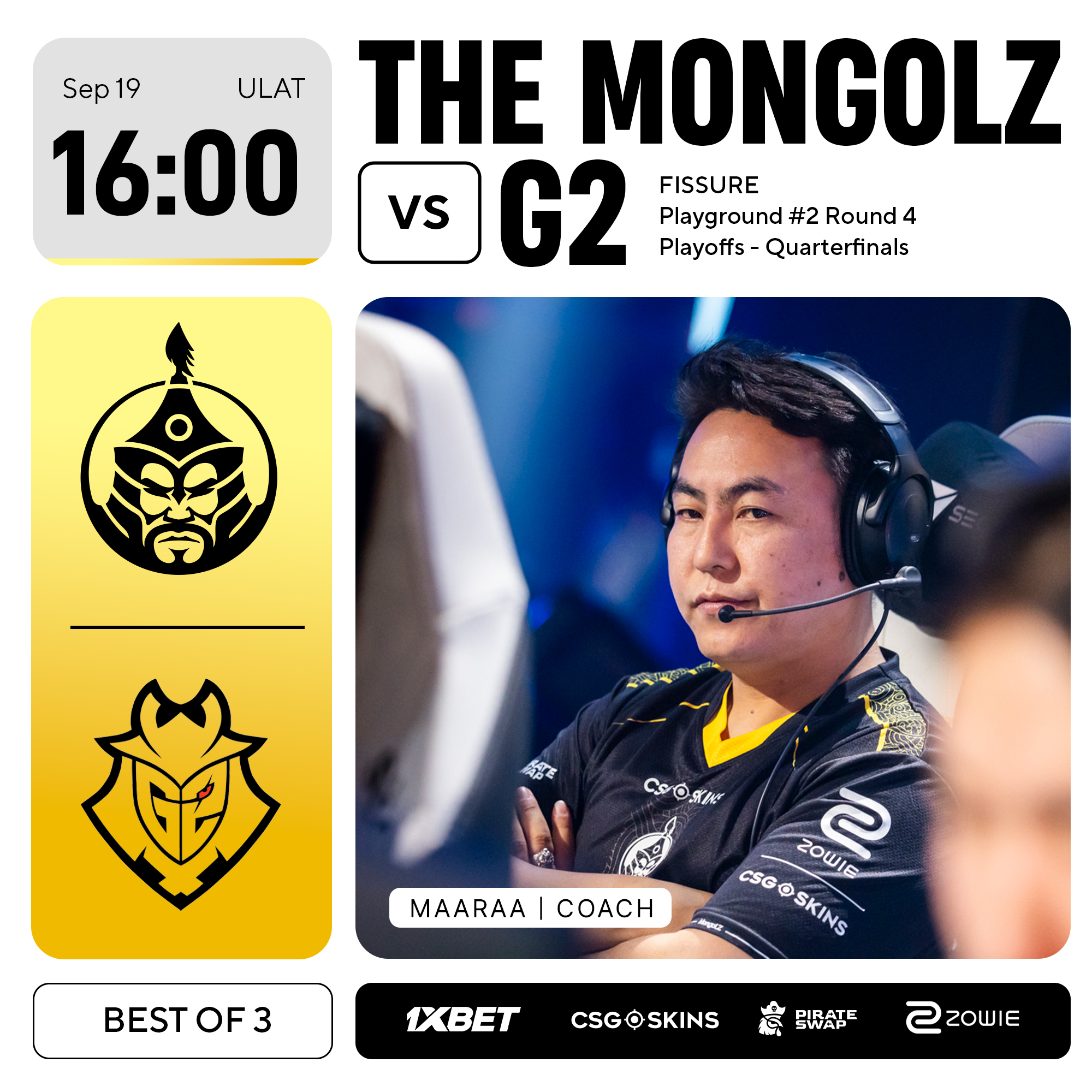 The MongolZ баг хагас шигшээд шалгарахын төлөө G2 багтай  тоглоно